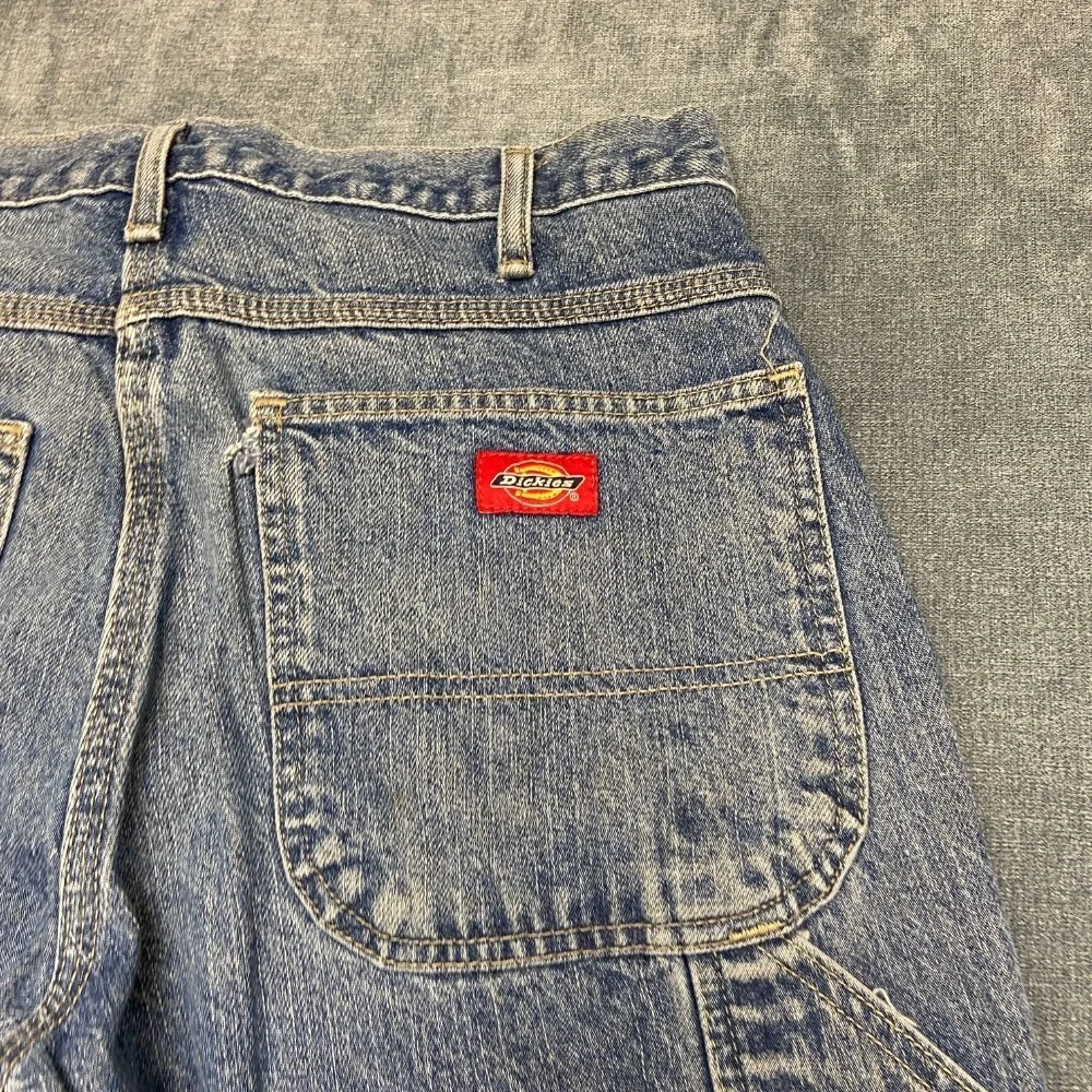 Dickies Carpenter Jeans Mens 31x31 Blue Denim Straight Workwear Utility Pockets
